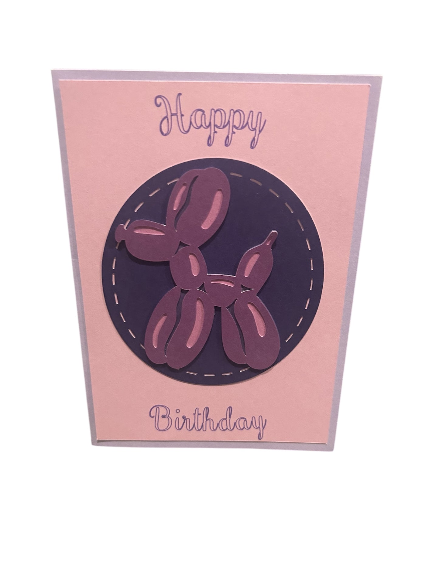 Balloon dog birthday card