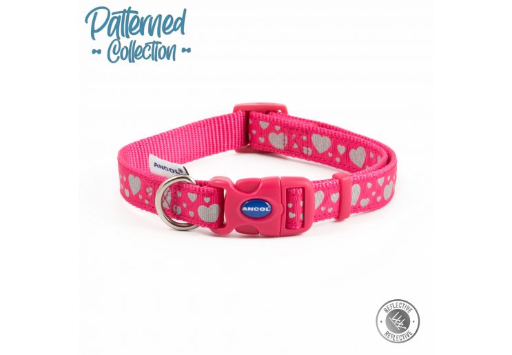Ancol Pink Collar With Hearts